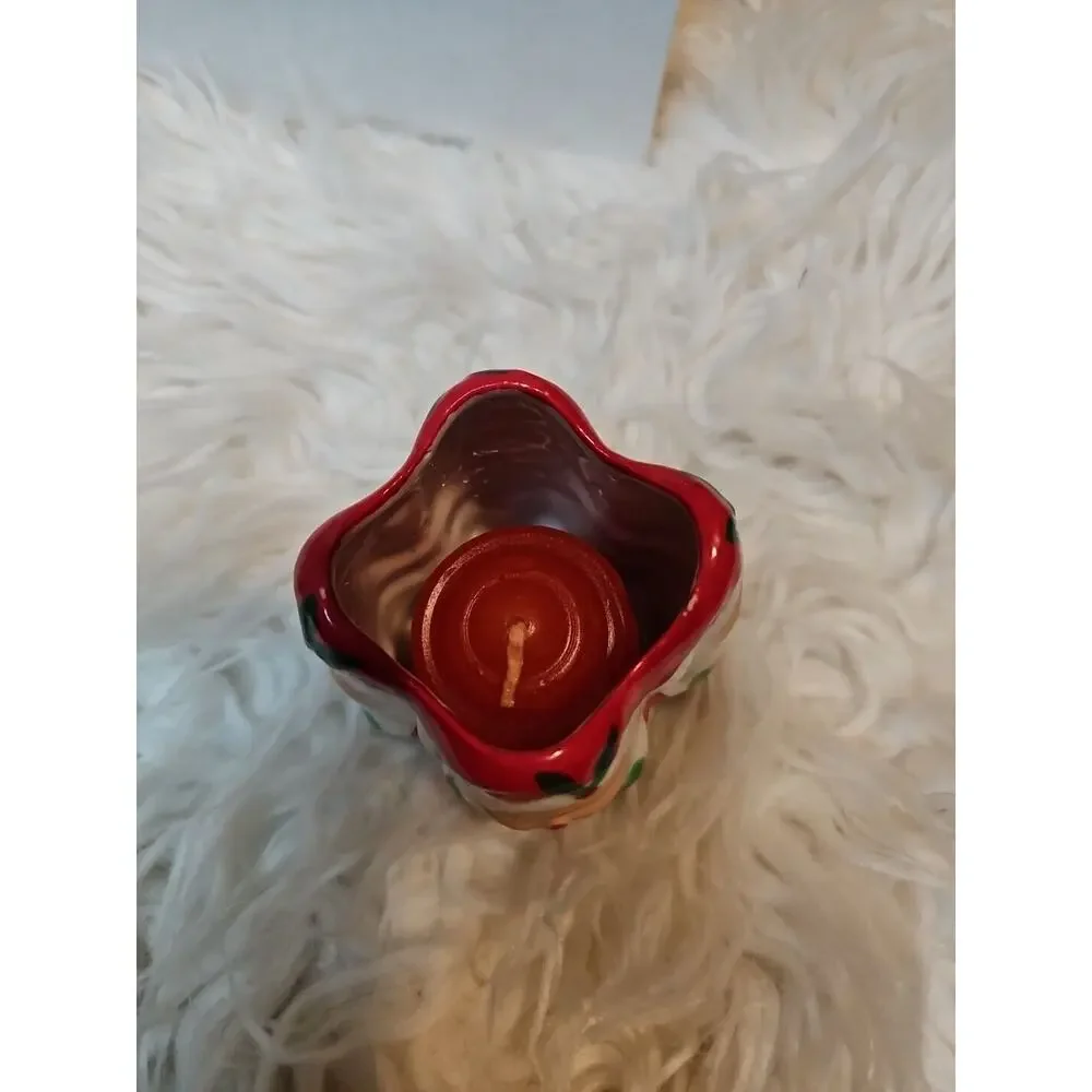 Santa Holiday Christmas votive Candle